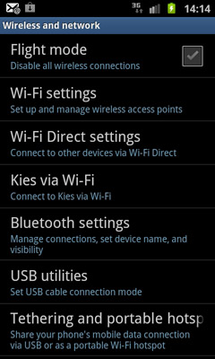 samsung S II wireless